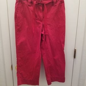 St. John's Bay Petite Red Capris size 10P
